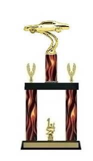 2 Column Flame<BR> Stock Car Trophy<BR> 19 to 22 Inches