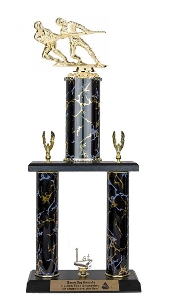 2 Post <BR>Double Tug O War Trophy<BR> 18-22 Inches<BR> 10 Colors