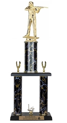 2 Post <BR>Civilian Rifle Trophy<BR> 18-22 Inches<BR> 10 Colors