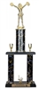 2 Post <BR> Pom Pom Cheer Trophy<BR> 18-22 Inches<BR> 9 Colors