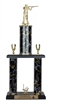 2 Post <BR>Male Trap Shooter Trophy<BR> 18-22 Inches<BR> 10 Colors