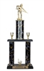 2 Post <BR> MALE Billiard Trophy<BR> 18-22 Inches<BR> 10 Colors
