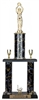 2 Post Trophy  <BR>Female Shooter Basketball <BR> 18-22 Inches<BR> 10 Colors