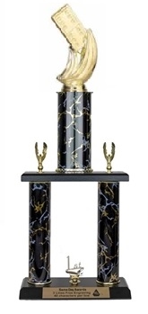 2 Post <BR>Domino Trophy<BR> 18-22 Inches<BR> 10 Colors
