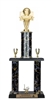 2 Post Trophy  <BR>Banner Basketball <BR> 18-22 Inches<BR> 10 Colors