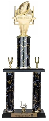 2 Post <BR>Banner Football Trophy<BR> 18-23 Inches<BR> 9 Colors