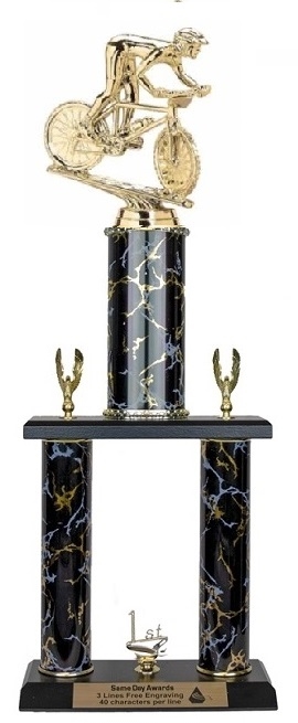 2 Post <BR>Mountain Bike Trophy<BR> 18-22 Inches<BR> 10 Colors