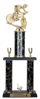 2 Post <BR>Mountain Bike Trophy<BR> 18-22 Inches<BR> 10 Colors