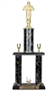 2 Post <BR>Male Achievement Trophy<BR> 18-23 Inches<BR> 10 Colors