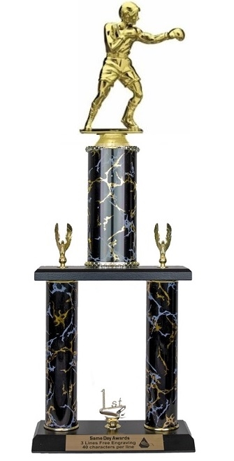 BOXING TROPHY AWARD FREE LETTERING MARTIAL ARTS 