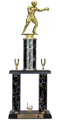 2 Post <BR> Boxing Trophy<BR> 18-22 Inches<BR> 10 Colors