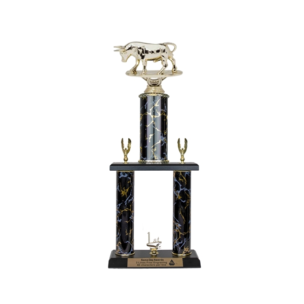 2 Post <BR>Raging Bull Trophy<BR> 18-22 Inches<BR> 10 Colors