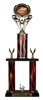 2 Post <BR>Flame Cornhole Trophy<BR> 18-22 Inches<BR> 10 Colors