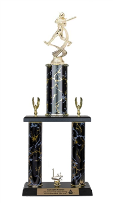 2 Post <BR>Female Motion Softball Batter Trophy<BR> 18-20 Inches<BR> 10 Colors