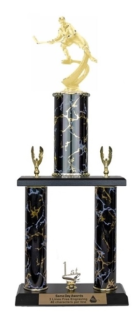 2 Post <BR>Female Motion Hockey Trophy<BR> 18-22 Inches<BR> 10 Colors