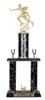 2 Post <BR> Male Motion Flag Football Trophy<BR> 18-23 Inches<BR> 9 Colors