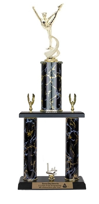 2 Post <BR>Dance Team Trophy<BR> 18-22 Inches<BR> 10 Colors