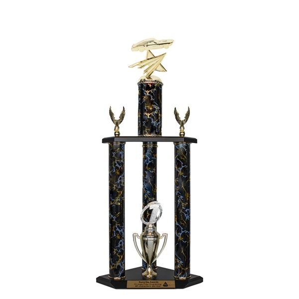 3 Column <BR> Mustang Trophy <BR> 26 to 32 Inches<BR> 10 Colors
