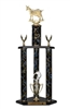 3 Column Trophy<BR> GOAT <BR> 26 to 36 Inches<BR> 10 Colors