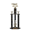 3 Column Trophy<BR> Raging Bull <BR> 26 to 36 Inches<BR> 10 Colors
