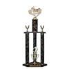 3 Column Trophy<BR> Soft Tail Motorcycle Trophy <BR> 26 to 36 Inches<BR> 10 Colors