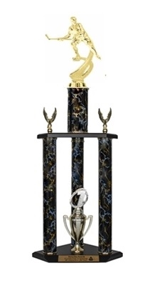 3 Column Trophy<BR> Male Motion Hockey<BR> 26 to 36 Inches<BR> 10 Colors