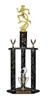 3 Column Trophy<BR> Female Motion Track<BR> 26 to 36 Inches<BR> 10 Colors