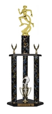 3 Column Trophy<BR> Female Motion Track<BR> 26 to 36 Inches<BR> 10 Colors