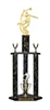 3 Column Trophy<BR> Male Motion Volleyball<BR> 26 to 36 Inches<BR> 10 Colors