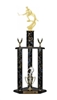 3 Column Trophy<BR> Female Motion Hockey<BR> 26 to 36 Inches<BR> 10 Colors