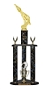 3 Column Trophy<BR> Male Motion Swimming<BR> 26 to 36 Inches<BR> 10 Colors