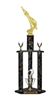 3 Column Trophy<BR> Female Motion Swimming<BR> 26 to 36 Inches<BR> 10 Colors
