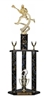 3 Column Trophy<BR> Male Motion Lacrosse<BR> 26 to 36 Inches<BR> 10 Colors