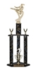 3 Column Trophy<BR> Female Motion Karate<BR> 26 to 36 Inches<BR> 10 Colors