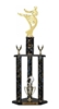 3 Column Trophy<BR> Male Motion Karate<BR> 26 to 36 Inches<BR> 10 Colors