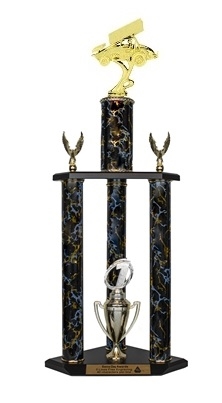 3 Column <BR> Sprint Car Trophy <BR> 26 to 32 Inches<BR> 10 Colors