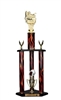 3 Column Flame Trophy<BR> Chili Pot<BR> 26 to 32 Inches