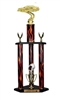 3 Column Flame Trophy<BR> Rally Car Trophy <BR> 26 to 36 Inches