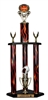 3 Column Flame Trophy<BR> BBQ Flame<BR>Or Custom Logo Trophy<BR> 26 to 36 Inches