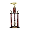 3 Column Flame Trophy<BR> Stock CarTrophy <BR> 26 to 36 Inches
