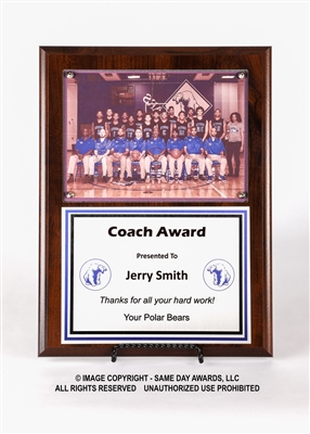 Team Picture Plaque<BR> 9 x 12 Inches