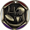 3 Color Die Cast<BR>Football  Medal<BR> Gold Only<BR> 2 Inches