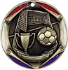 3 Color Die Cast<BR> Soccer Medal<BR> Gold/Silver/Bronze<BR> 2  Inches