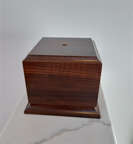 Cherry Finish Base<BR> 4.5" Square 3.5" High