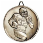 Highest Quality Die Cast<BR> Football Medal<BR> Gold/Silver/Bronze<BR> 2.5 Inches