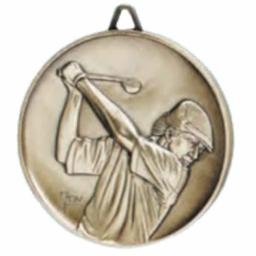 Highest Quality Die Cast<BR> Golf Medal<BR> Gold/Silver/Bronze<BR> 2.5 Inches