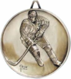 Highest Quality Die Cast<BR> Hockey Medal<BR> Gold/Silver/Bronze<BR> 2.5 Inches