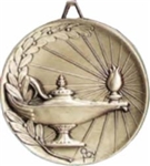 Highest Quality Die Cast<BR> Lamp Medal<BR> Gold/Silver/Bronze<BR> 2.5 Inches