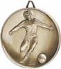 Highest Quality Die Cast<BR> Female Soccer Medal<BR> Gold/Silver/Bronze<BR> 2.5 Inches