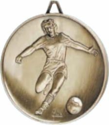 Highest Quality Die Cast<BR> Female Soccer Medal<BR> Gold/Silver/Bronze<BR> 2.5 Inches